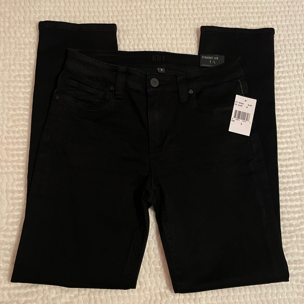 Kut from the Kloth | Stevie Mid Rise Straight Leg Jeans | Black Jeans | NWT - Picture 4 of 14
